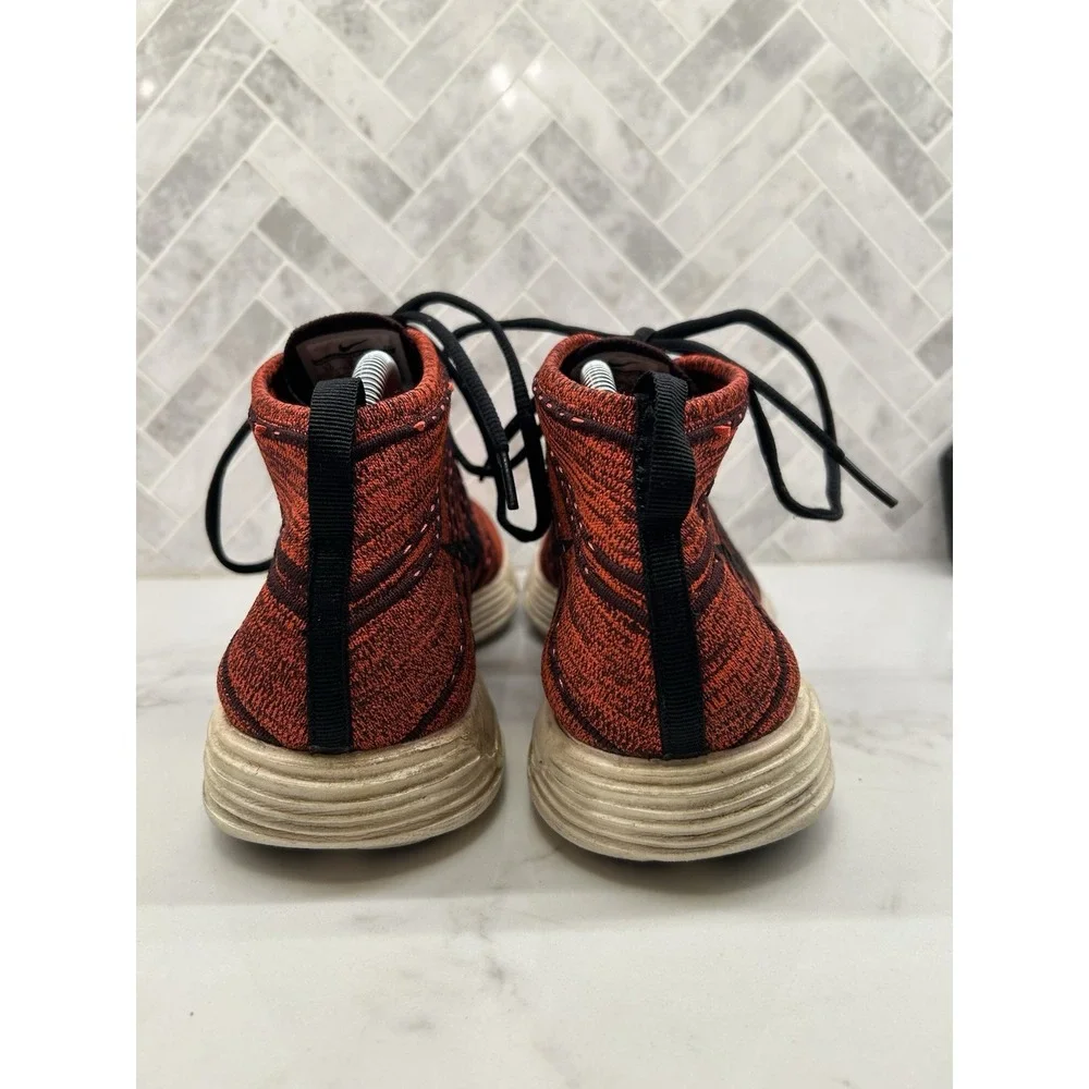 Nike Lunar Flyknit Chukka Red Deep Burgundy Maroon 554969-606‎ Mens Size 10